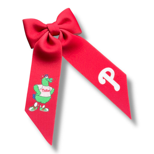 Red Phillies Inspired Tail Bow